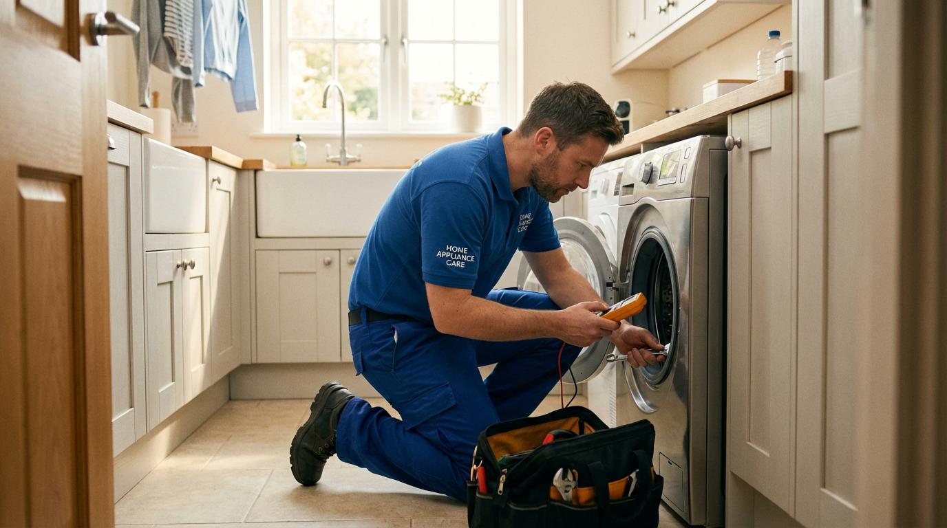 Certified appliance repair technician performing residential appliance diagnostics and repair in Surfside Beach, SC